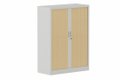 Armoire à rideaux H135xL100cm 2 tablettes
