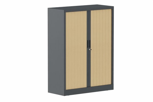 ARMOIRES A RIDEAUX - Largeur 100 cm - Armoire à rideaux H135xL100cm 2 tablettes