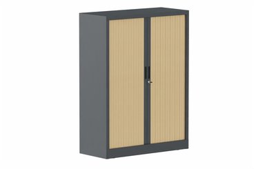 ARMOIRES A RIDEAUX - Largeur 100 cm - Armoire à rideaux H135xL100cm 2 tablettes