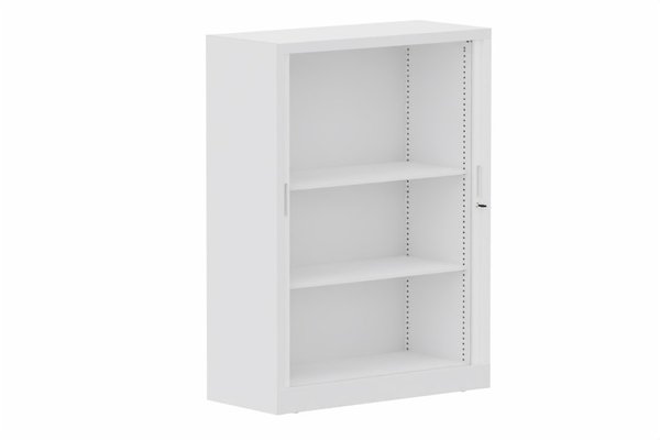 ARMOIRES A RIDEAUX - Largeur 100 cm - Armoire à rideaux H135xL100cm 2 tablettes