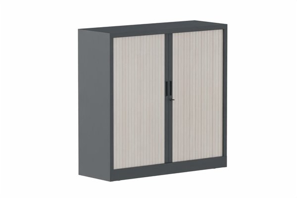 ARMOIRES A RIDEAUX - Largeur 120 cm - Armoire à rideaux H118xL120cm 2 tablettes