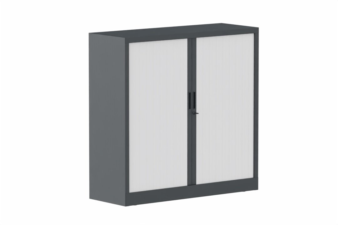 Armoire à rideaux H118xL120cm 2 tablettes