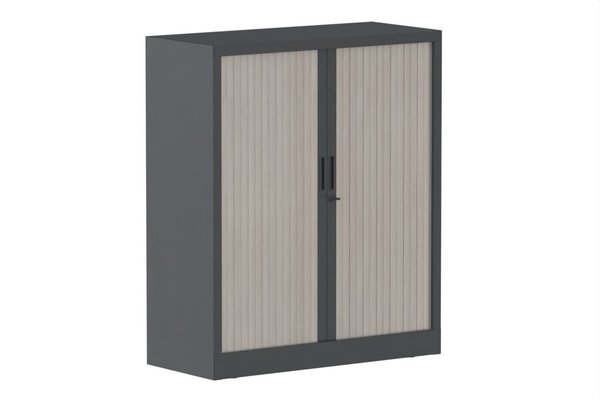 ARMOIRES A RIDEAUX - Largeur 100 cm - Armoire à rideaux H118xL100cm 2 tablettes