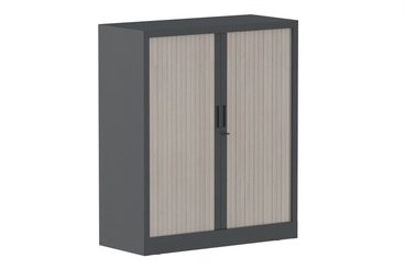ARMOIRES A RIDEAUX - Largeur 100 cm - Armoire à rideaux H118xL100cm 2 tablettes