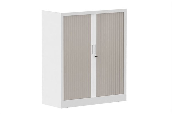 ARMOIRES A RIDEAUX - Largeur 100 cm - Armoire à rideaux H118xL100cm 2 tablettes