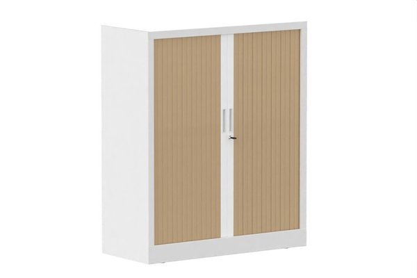 ARMOIRES A RIDEAUX - Largeur 100 cm - Armoire à rideaux H118xL100cm 2 tablettes