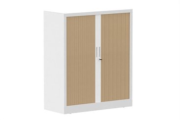 ARMOIRES A RIDEAUX - Largeur 100 cm - Armoire à rideaux H118xL100cm 2 tablettes