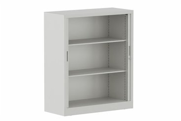 ARMOIRES A RIDEAUX - Largeur 100 cm - Armoire à rideaux H118xL100cm 2 tablettes