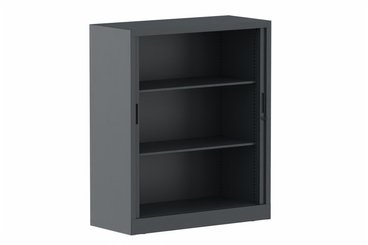ARMOIRES A RIDEAUX - Largeur 100 cm - Armoire à rideaux H118xL100cm 2 tablettes