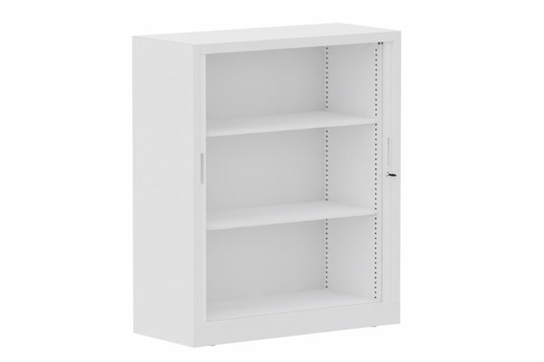 ARMOIRES A RIDEAUX - Largeur 100 cm - Armoire à rideaux H118xL100cm 2 tablettes