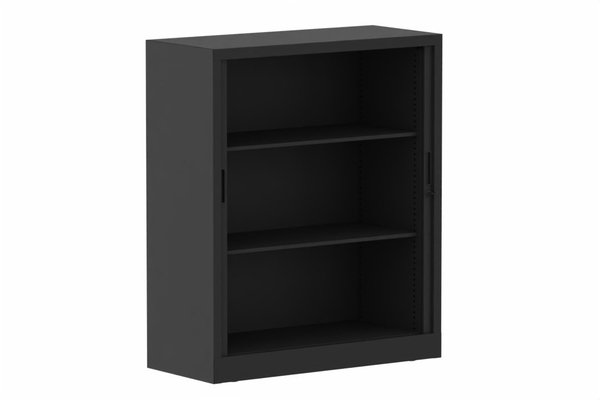 ARMOIRES A RIDEAUX - Largeur 100 cm - Armoire à rideaux H118xL100cm 2 tablettes