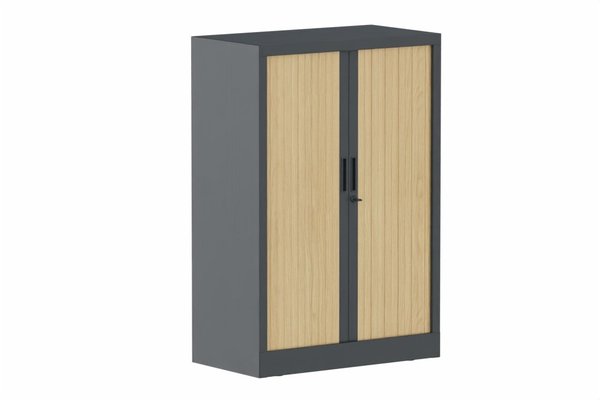 ARMOIRES A RIDEAUX - Largeur 80 cm - Armoire à rideaux H118xL080cm 2 tablettes