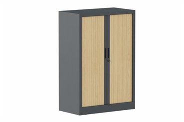 ARMOIRES A RIDEAUX - Largeur 80 cm - Armoire à rideaux H118xL080cm 2 tablettes