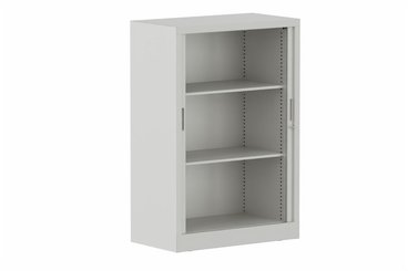 ARMOIRES A RIDEAUX - Largeur 80 cm - Armoire à rideaux H118xL080cm 2 tablettes