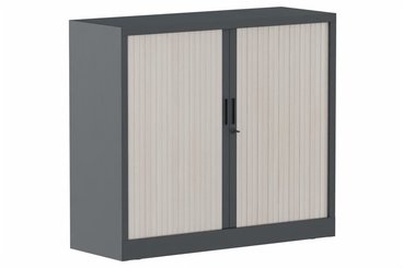 ARMOIRES A RIDEAUX - Largeur 120 cm - Armoire à rideaux H105xL120cm 2 tablettes