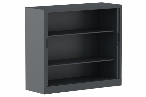ARMOIRES A RIDEAUX - Largeur 120 cm - Armoire à rideaux H105xL120cm 2 tablettes