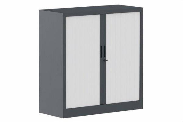 ARMOIRES A RIDEAUX - Largeur 100 cm - Armoire à rideaux H105xL100cm 2 tablettes