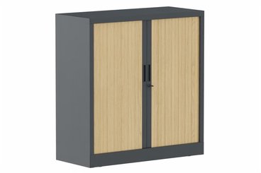 ARMOIRES A RIDEAUX - Largeur 100 cm - Armoire à rideaux H105xL100cm 2 tablettes
