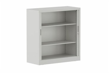 ARMOIRES A RIDEAUX - Largeur 100 cm - Armoire à rideaux H105xL100cm 2 tablettes