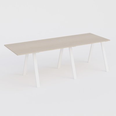 [Pas de famille] - [Pas de sous famille] - Table Keops Métal 340x120 cm de profondeur et hauteur 109 cm . Plateau épaisseur 25mm.