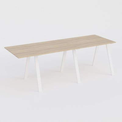 [Pas de famille] - [Pas de sous famille] - Table Keops Métal 340x120 cm de profondeur et hauteur 109 cm . Plateau épaisseur 25mm.