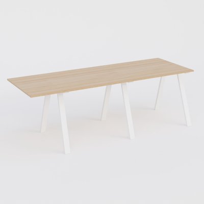 [Pas de famille] - [Pas de sous famille] - Table Keops Métal 340x120 cm de profondeur et hauteur 109 cm . Plateau épaisseur 25mm.