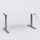 Poste solo 120*80 réglable en hauteur manuel 70-116 cm gamme KPro1. Plateau Blanc et pietement Aluminium.