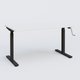 Poste solo 120*80 réglable en hauteur manuel 70-116 cm gamme KPro1. Plateau Blanc et pietement Noir.