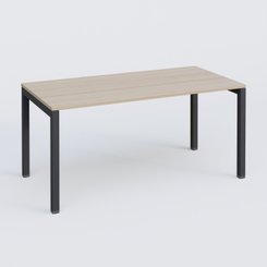 Gamme K3 - Plans droits - K3 Plateau droit 160x80 . Plateau Acacia et pietement Anthracite