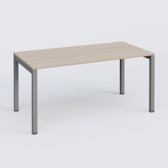 Gamme K3 - Plans droits - K3 Plateau droit 160x80 . Plateau Acacia et pietement Aluminium