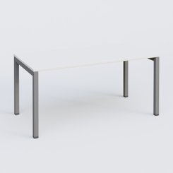 [Pas de famille] - [Pas de sous famille] - K3 Plateau droit 180x80 . Plateau Blanc et pietement Aluminium