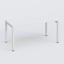 Gamme K3 - Plans droits - K3 Plateau droit 160x80 . Plateau Blanc et pietement Blanc