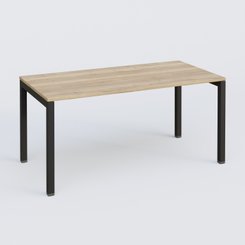 [Pas de famille] - [Pas de sous famille] - K3 Plateau droit 180x80 . Plateau Chêne naturel et pietement Noir Mat