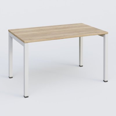[Pas de famille] - [Pas de sous famille] - K3 Plateau droit 120x80 . Plateau Chêne naturel et pietement Blanc