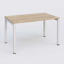 [Pas de famille] - [Pas de sous famille] - K3 Plateau droit 120x80 . Plateau Chêne naturel et pietement Blanc