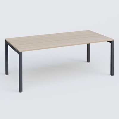 Gamme K3 - Plans droits - K3 plan droit 200x100cm, plateau acacia, structure anthracite