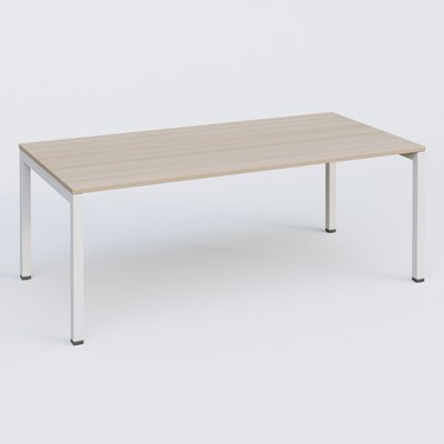 Gamme K3 - Plans droits - K3 plan droit 200x100cm, plateau acacia, structure blanc