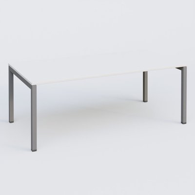 Gamme K3 - Plans droits - K3 plan droit 200x100cm, plateau blanc, structure aluminium