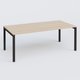 K3 plan droit 200x100cm, plateau hêtre, structure noir grainé mat