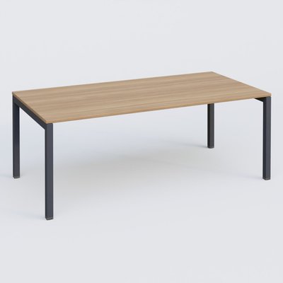 [Pas de famille] - [Pas de sous famille] - K3 Plateau droit 200x100 . Plateau Noyer et pietement Anthracite