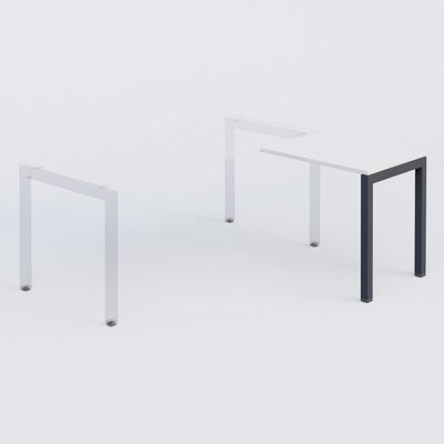 Gamme K3 - Extensions - Plans droits - Retour direct 60x80cm sur pied blanc/anthracite - sur délai