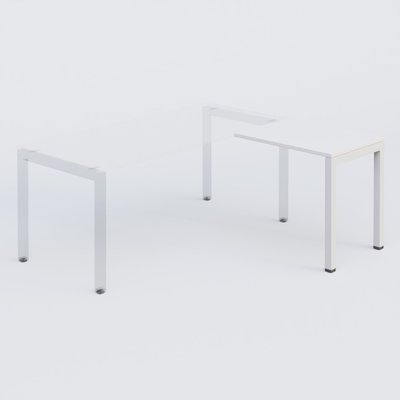 Gamme K3 - Extensions - Plans droits - Retour direct 60x80cm sur pied blanc/blanc - sur délai