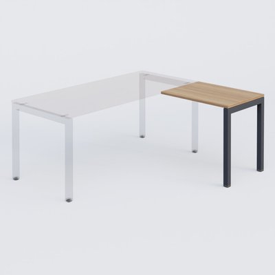 [Pas de famille] - [Pas de sous famille] - K3 retour direct 80x60cm sur pieds P.60cm. Plateau Noyer et pietement Anthracite