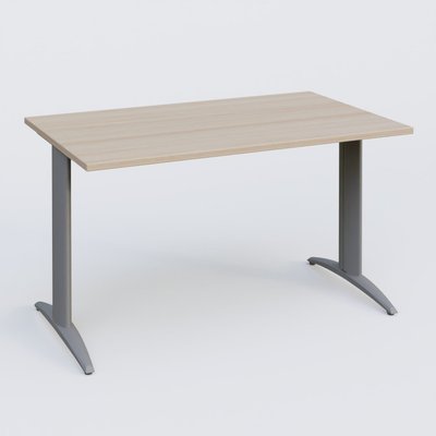[Pas de famille] - [Pas de sous famille] - K2 Plateau droit 140x80 pieds fixe. Plateau Acacia et pietement Aluminium