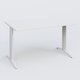 Plan droit, pieds fixes, 140x70cm, plateau blanc, structure blanc