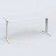 Plan droit, pieds fixes, 160x70cm, plateau blanc, structure blanc