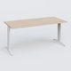 Plan droit, pieds fixes, 160x70cm, plateau hêtre, structure blanc