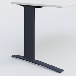 Gamme K1 - Plans droits - K1 Plateau droit 120x80 pieds fixe. Plateau Blanc et pietement Anthracite