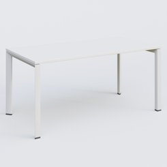 Gamme K7 - Plans droits - K7 plan droit 160*80 sur pieds fixe. Plateau Blanc et pietement Blanc