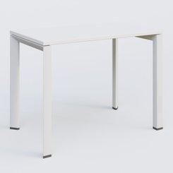 Gamme K7 - Plans droits - K7 plan droit 100*60 sur pieds fixe. Plateau Blanc et pietement Blanc